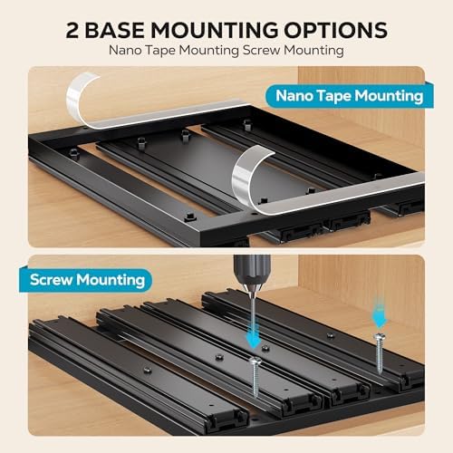 Pull Out Spice Rack Organizer, 2 Tiers, Black