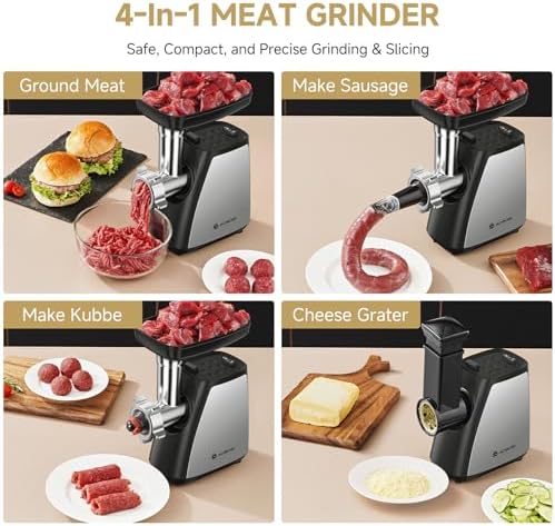 Meat Grinder, 4-In-1 Meat Grinder Electric [2800W Max]