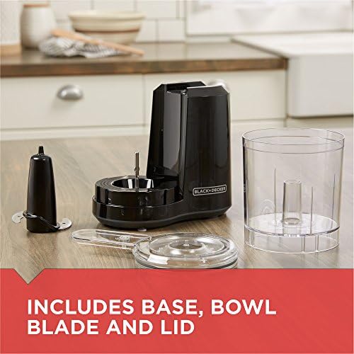 BLACK+DECKER 3-Cup Electric Food Chopper, HC300B, One Touch Pulse, 175W Motor, Stay-Sharp Blade, Dishwasher Safe - Image 6