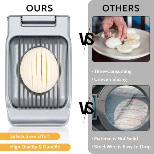 Sopito Heavy Duty Stainless Steel Wire Egg Slicer for Hard Boiled Eggs - Image 5