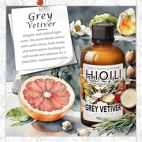 HIQILI Grey Vetiver Fragrance Oil for Diffuser, Candle & Soap Craft - Image 2