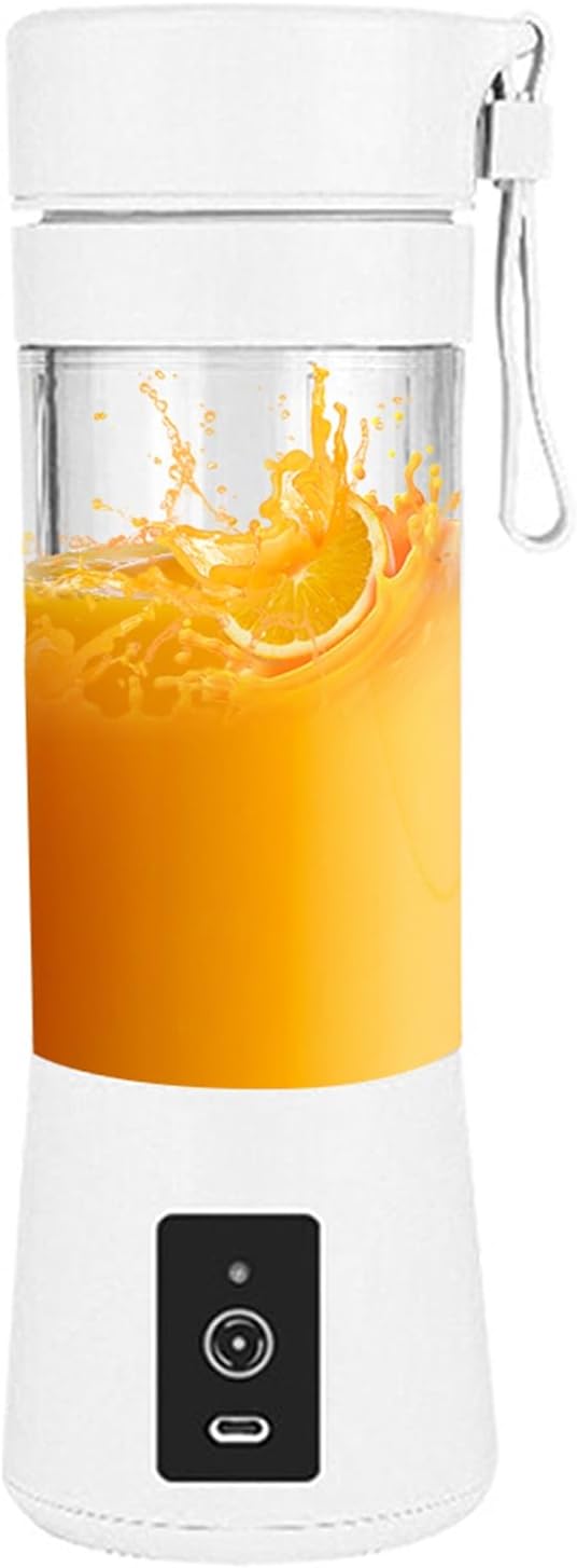 Portable Blender for Smoothies and Shakes, 2000mAh USB Rechargeable Personal Size Juicer Cup Electric Mini Blender with USB Rechargeable for Travel Sports Home Kitchen Office (White)
