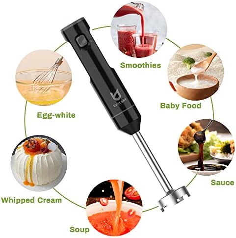 Cordless Hand Blender with Chopper for Smoothies, Baby Food & Soups