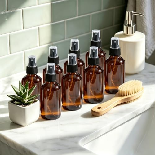 STARSIDE 4oz Amber Glass Spray Bottles 42-Pack with Fine Mist Sprayer - Image 7
