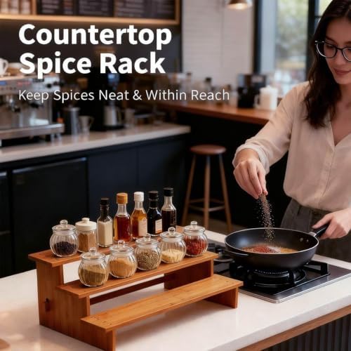 Spice Rack Organizer for Cabinets,Countertop & Pantries