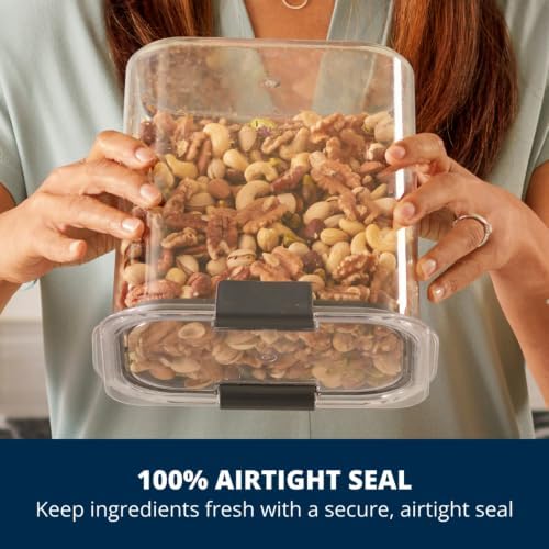 Brilliance BPA-Free Airtight Food Storage Containers with Lids Set of 20 with Scoops Perfect for Kitchen and Pantry Organization
