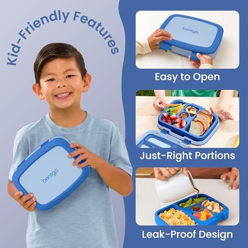 Kids Bento-Style 5-Compartment Leak-Proof Lunch Box