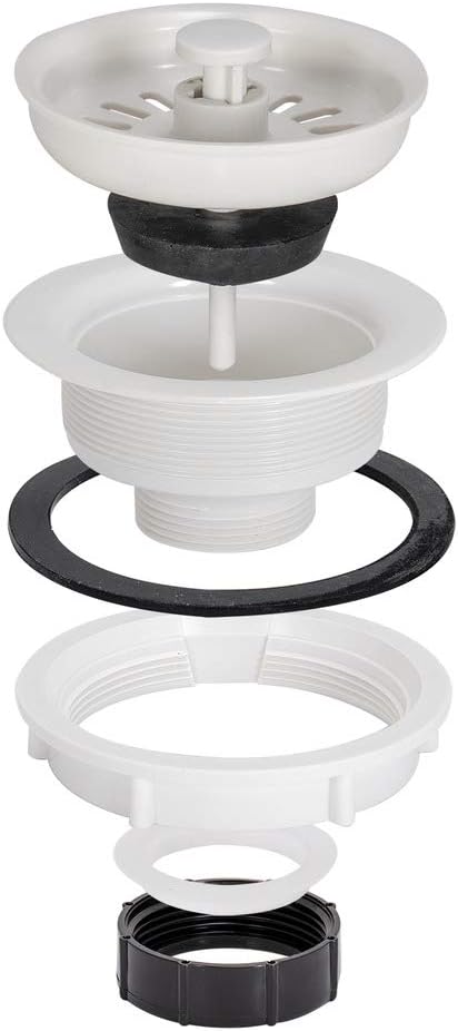 EZ-FLO 30006 Sink Strainer - Economy - Abs Body White