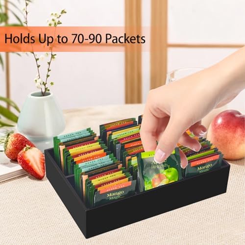Acrylic Tea Bag Organizer, Black Tea Bag Holder, Drawer Organizer