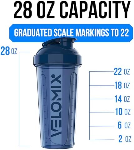 VELOMIX 4 Pack 28oz Protein Shaker Bottle for Protein Mixes, NeoCool - Image 4