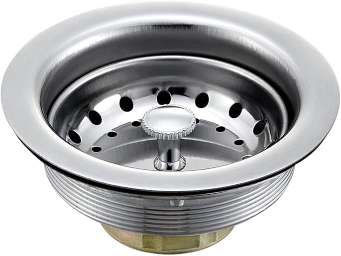 3-1/2 Inch SS Kitchen Sink Drain Strainer and Stopper, Drain Basket, Sink Drain Assembly