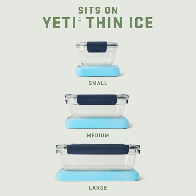 YETI Plastic Food Storage Container, BPA Free, Locking & Airtight Lid, Microwave, Freezer, and Dishwasher Safe, Leak-Proof, Cooler and Thin Ice Compatible
