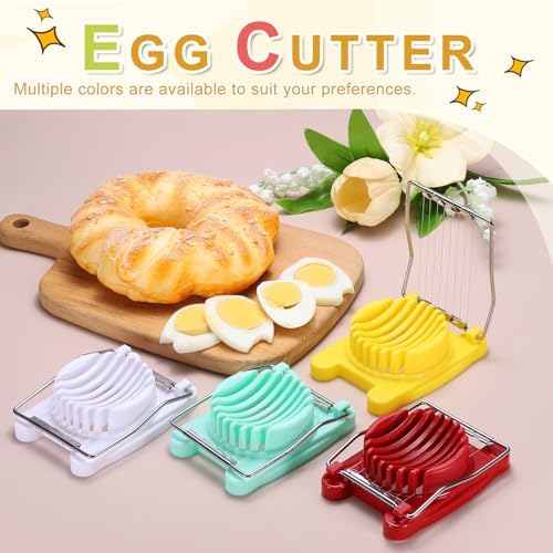 uxcell Egg Slicer for Hard Boiled Eggs, Stainless Steel Wire, Yellow - Image 4