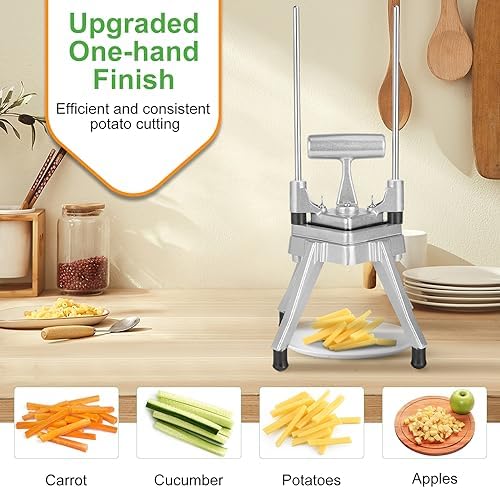 Commercial Vegetable Chopper & French Fry Cutter, 3-Blade Dicer