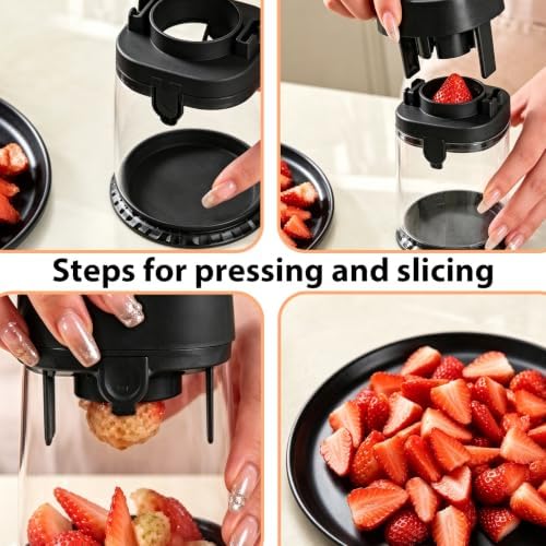 Fruit Slicer Cup, 2-in-1 Detachable Strawberry Slicer & Dicer - Image 5