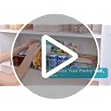 4 Pack Food Storage Organizer Bins, Clear Plastic, 4 Compartments