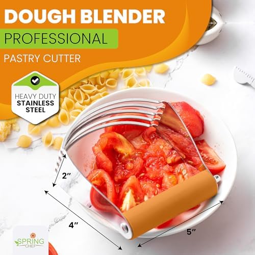 Spring Chef Large Dough Blender For Baking - Durable Pastry Blender - Mango - Image 2