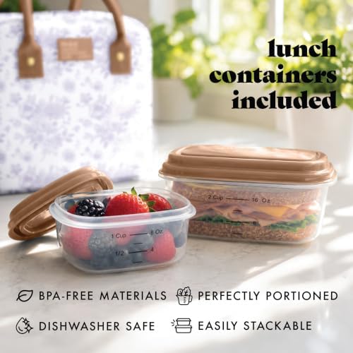 Bloomington Insulated Lunch Bag for Women w/ Containers