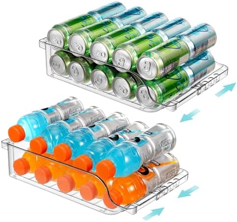 2 Packs Refrigerator Organizers and Storage Width Adjustable