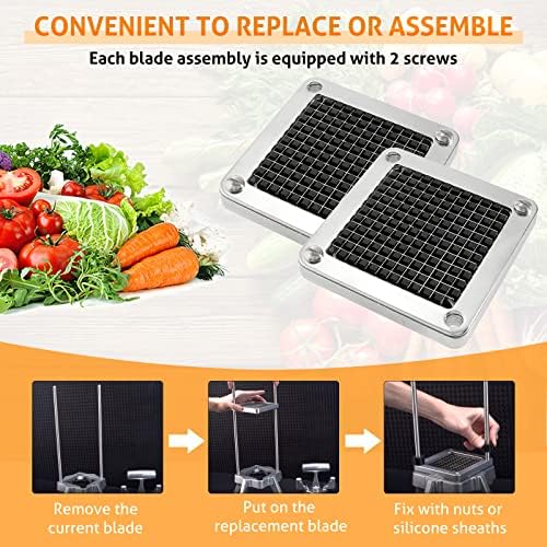 Chopper Blade 1/4" Inch Commercial Vegetable Dicer Blades, 2 Pack