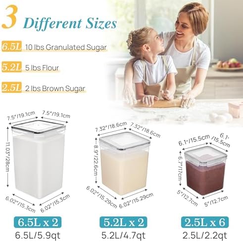 10 PCS Flour and Sugar Storage Container Sets for Advanced Baker