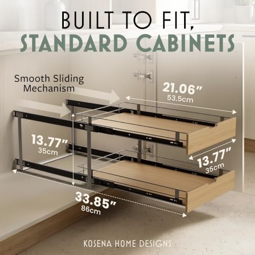 2 Tier Pull Out Cabinet Organizer