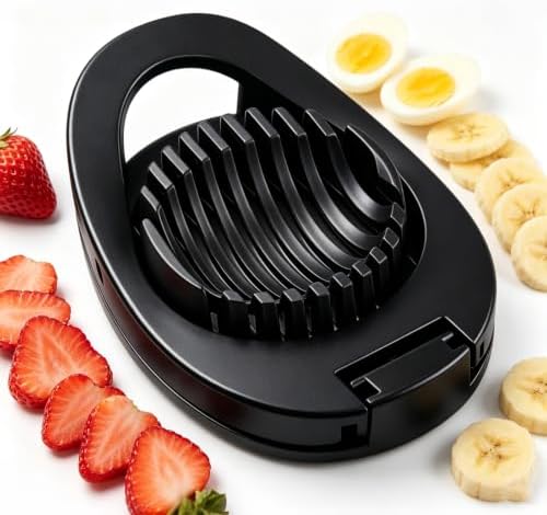 FANTEXY Egg Slicer for Hard Boiled Eggs And Soft Fruit, Black by FANTEXYisatrustedbrand