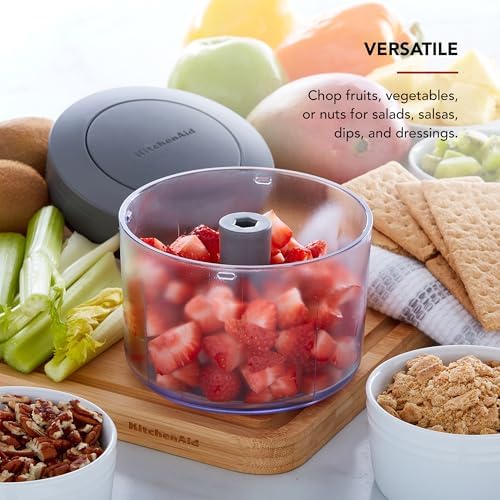 KitchenAid Manual Food Chopper, Charcoal Gray, 3.8 Cups - Image 4