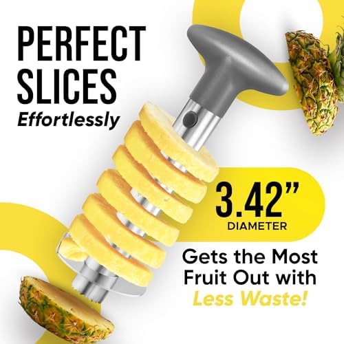 Stainless Steel Pineapple Corer, Slicer & Eye Peeler