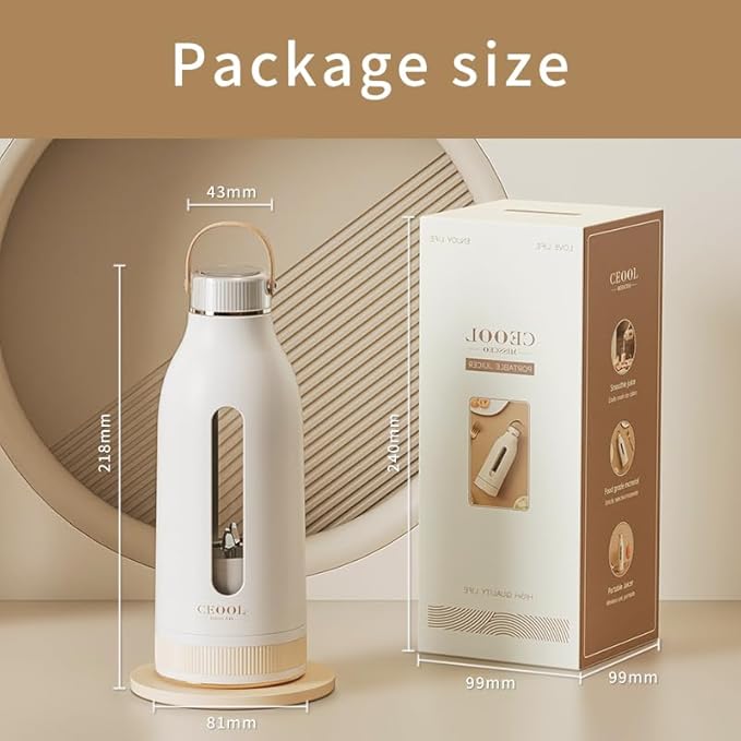 Portable Blender, Personal Blender for Shakes and Smoothies, Mini Juicer Cup with 6 Blades and Lid,USB-C Rechargeable Self Cleaning 12OZ Single Serve Blenders for Travel, Home, Office, Camping