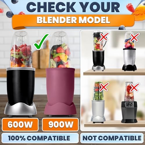 2 Pcs Blender Cup Replacement 32 oz, Extractor Blade, 7 Pieces Set - Image 2
