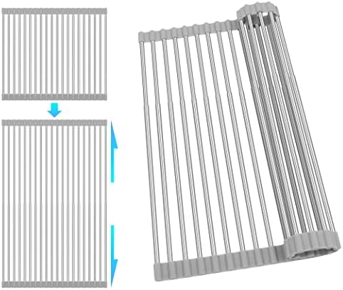 Roll Up Dish Drying Rack Over the Sink 12.5"-21.6" Expandable