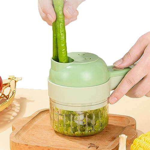 5 in 1 portable handheld electric vegetable cutting machine,Electric Vegetable Cutter, multi-functional vegetable and fruit electric cutting and shredding machine,choppers. by LUOULMI