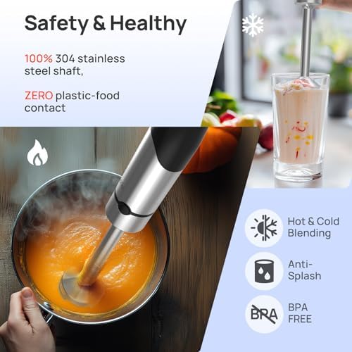 Consciot 4 in 1 Immersion Hand Blender Max 1100W, Trigger Speed Control - Image 5