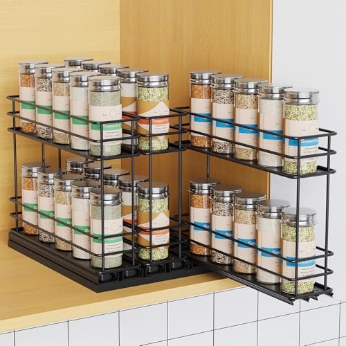 Pull Out Spice Rack Organizer for Cabinet, Slide Out Spice Racks