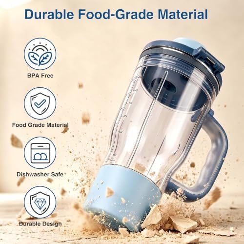 26oz Replacement Cup for Ninja BlendBOSS Blender DB301 DB351 Series, Blue - Image 5