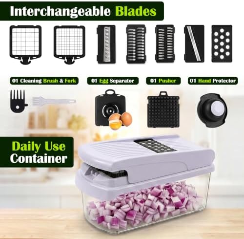 12 in 1 Multi-functional Vegetable Chopper and Slicer with Container - Image 2