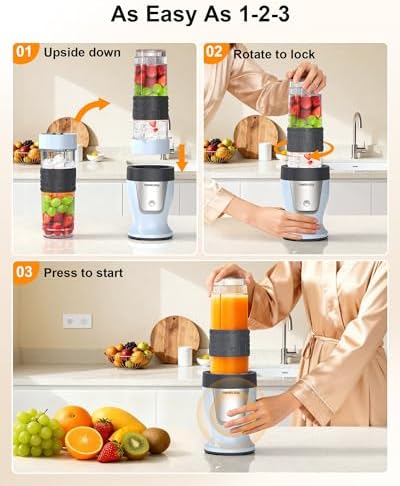 Smoothie Blender and Grinder Combo, 10-Piece Blenders Shakes - Image 4