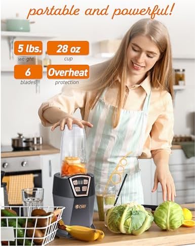 Personal Blender, 28-Oz. Cup, 1000W, CHPB40B, Black