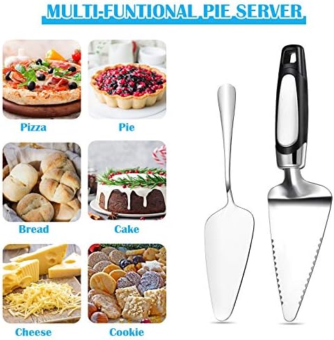Patelai 2 Pcs Stainless Steel Pie Servers Cake Pizza Cutters, Silvery - Image 5