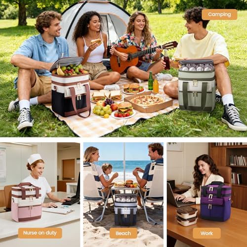 Insulated Lunch Box for Women,Large Adult Lunch Cooler Bag Men
