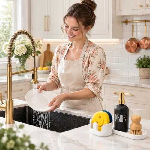 Diatomite Sponge Holder for Kitchen Sink, 3-in-1 Absorbent Organizer Set