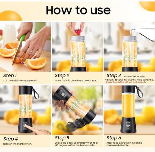 2026 Newly Upgraded Portable Smoothie Blender - Personal Travel Blender - Image 5