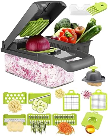 Vegetable Slicer | Kitchen Multifunctional Mandoline Vegetable Slicer,Mandolin Slicer, Vegetable Chopper And Slicer, Dicing Machine, Adjustable Vegetable Cutter with Container Pld-us - Image 7