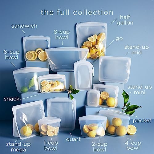 Premium Reusable Silicone Leak-Free Food Storage Bowl, Clear, 8-Cup