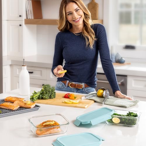 Glass Leak-Proof Food Storage Set, 4 Piece, Airtight Lids, BPA-Free