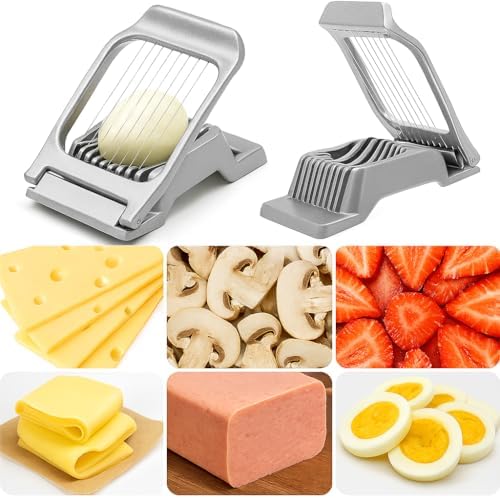 OCHI Stainless Steel Egg Slicer, Heavy Duty Aluminum Cutter for Hard Boiled Eggs, Dishwasher Safe, Perfect for Strawberries & Soft Fruits - Image 5