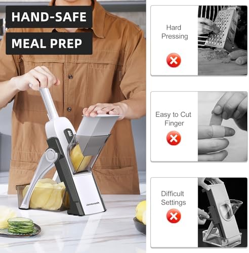 Safe Mandoline Slicer for Kitchen, Professional Vegetable Potato Slicer - Image 2