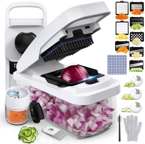 Multifunctional Vegetable Chopper & Mandoline Slicer with Spiralizer by Unknown