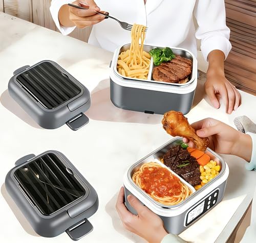 27000mAh Cordless Electric Heated Lunch Box for Adults 2 x 6.3 cups